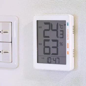 デジタル温湿度計 環境目安表示付