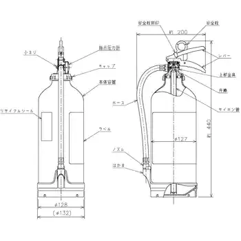 アルミ製蓄圧式粉末ABC消火器 アルテシモⅡ - サムネイル 2